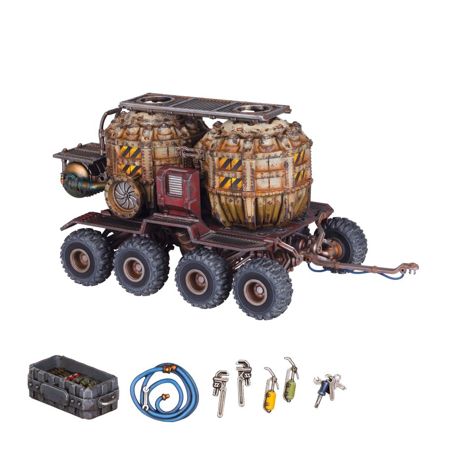 Necromunda: Promethium Tanks on Cargo-8 Ridgehauler Trailer box art