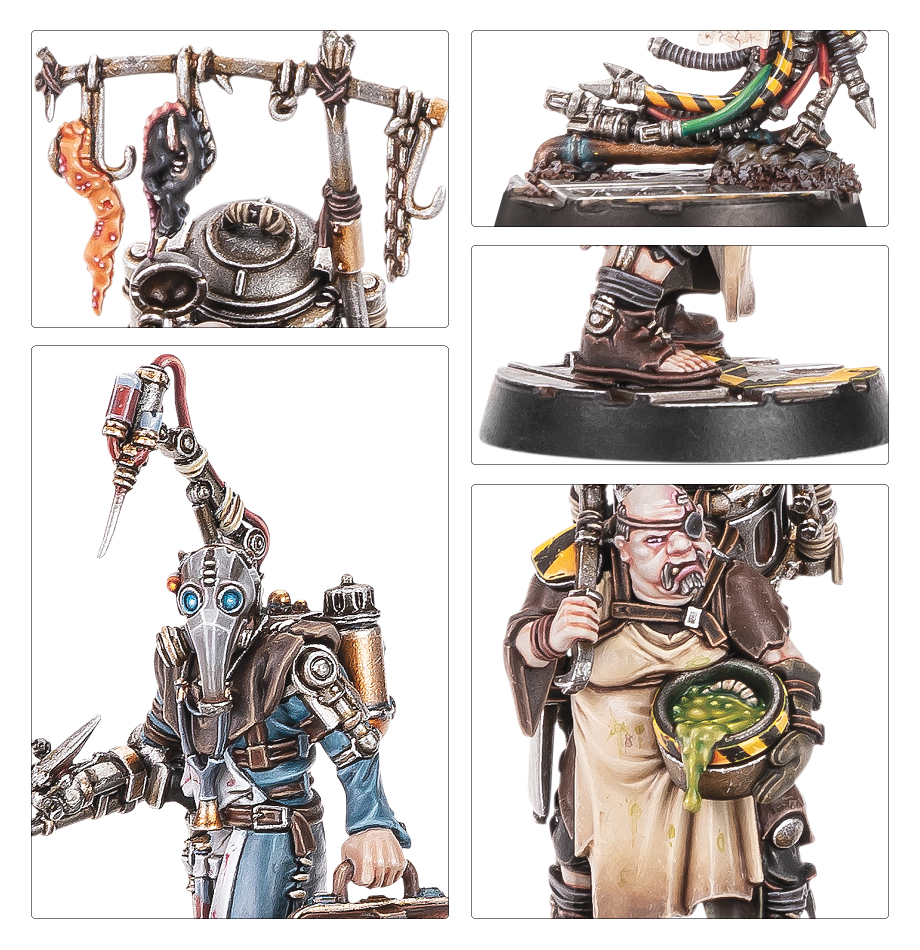 Necromunda miniatures on terrain