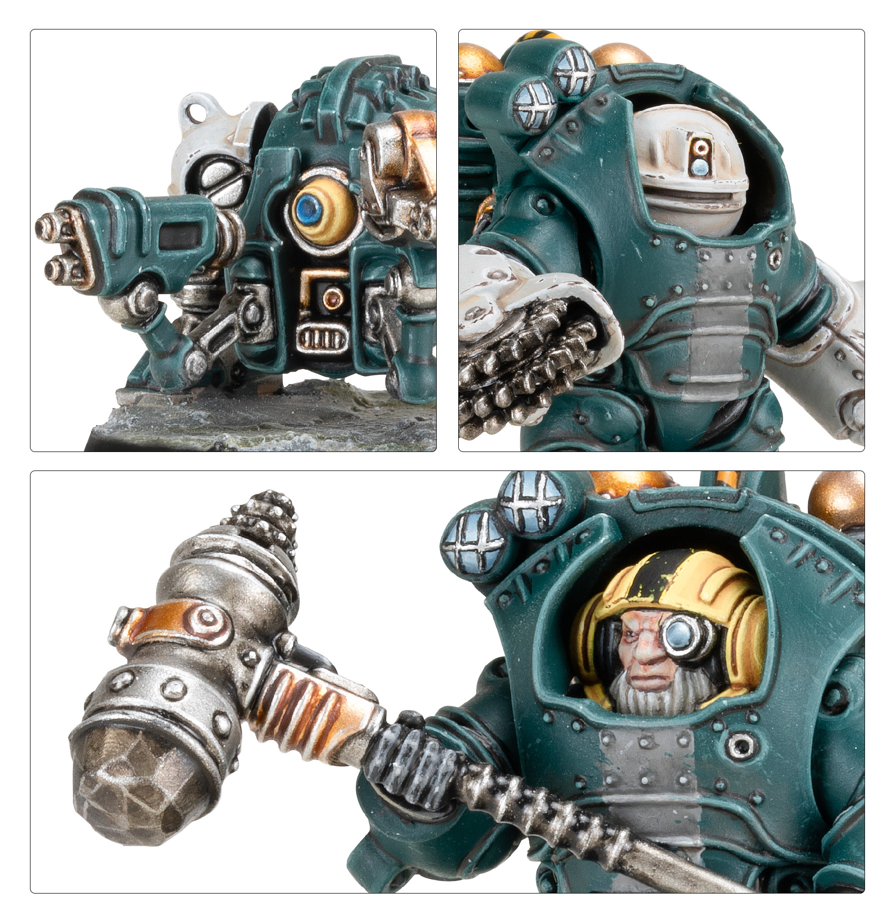 Exo-kyn model standing guard in underhive terrain