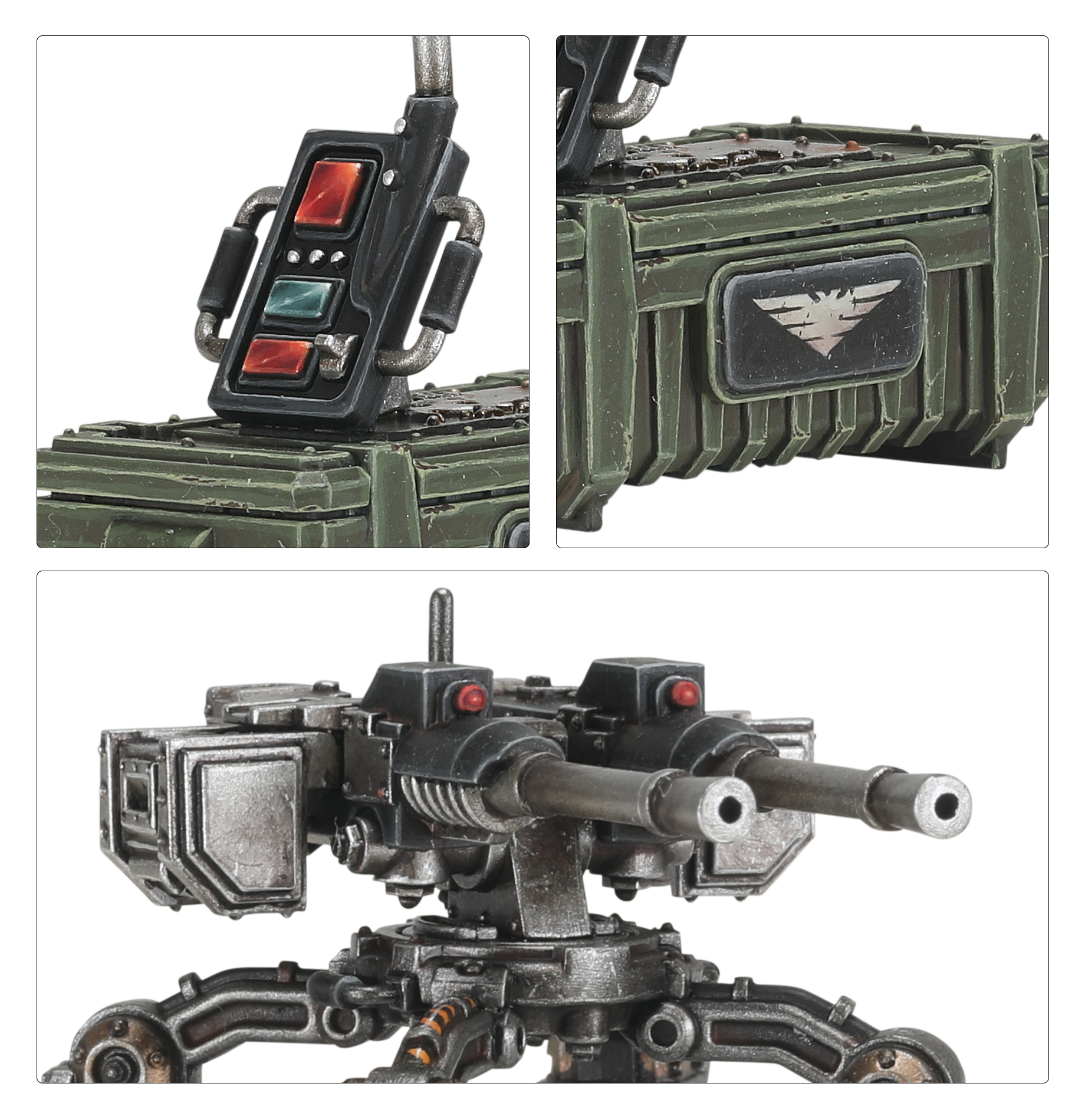 Zadná časť a batériové zdroje Sentry Gun
