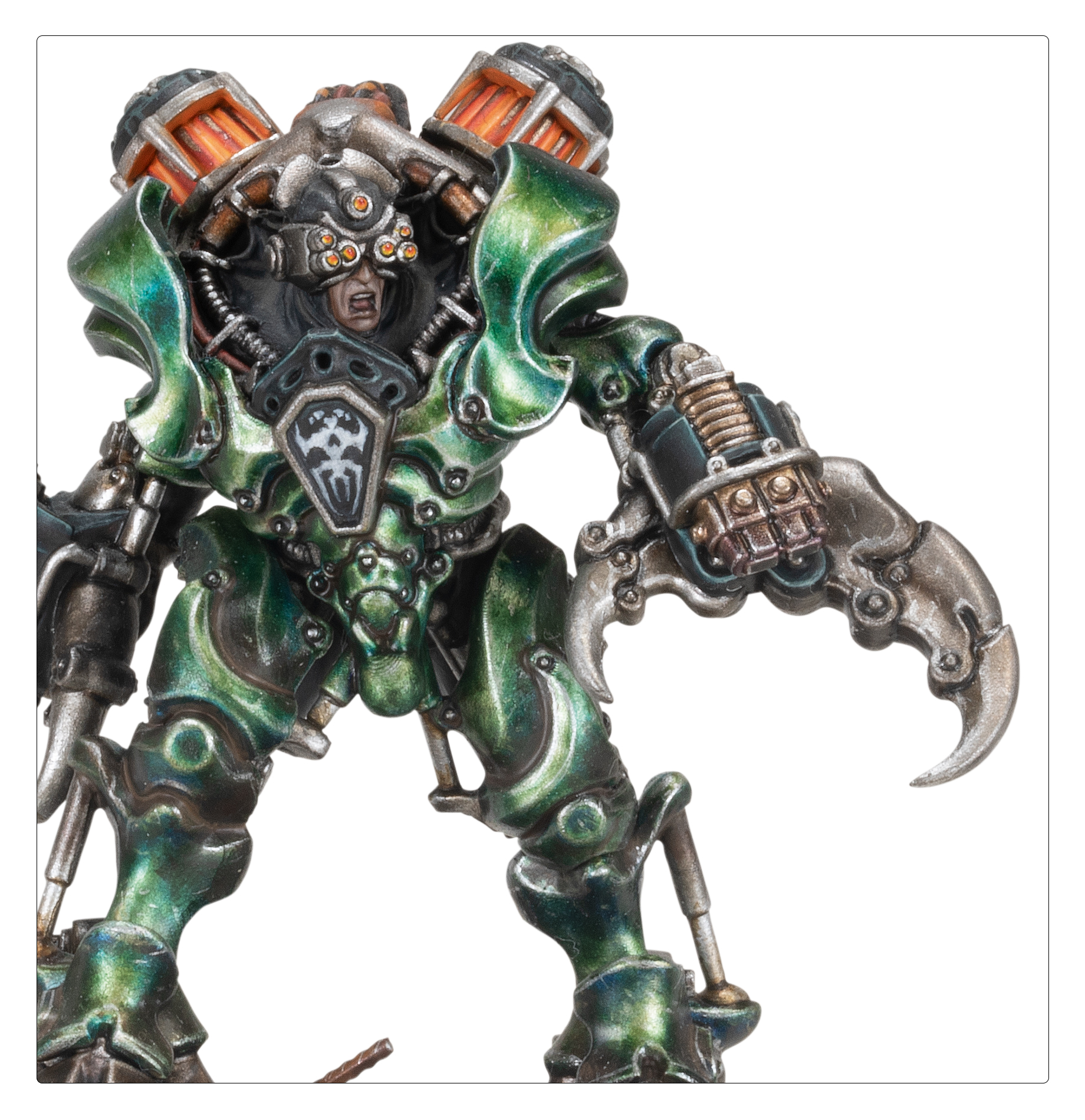 Detailed view of Spyre suit power armor