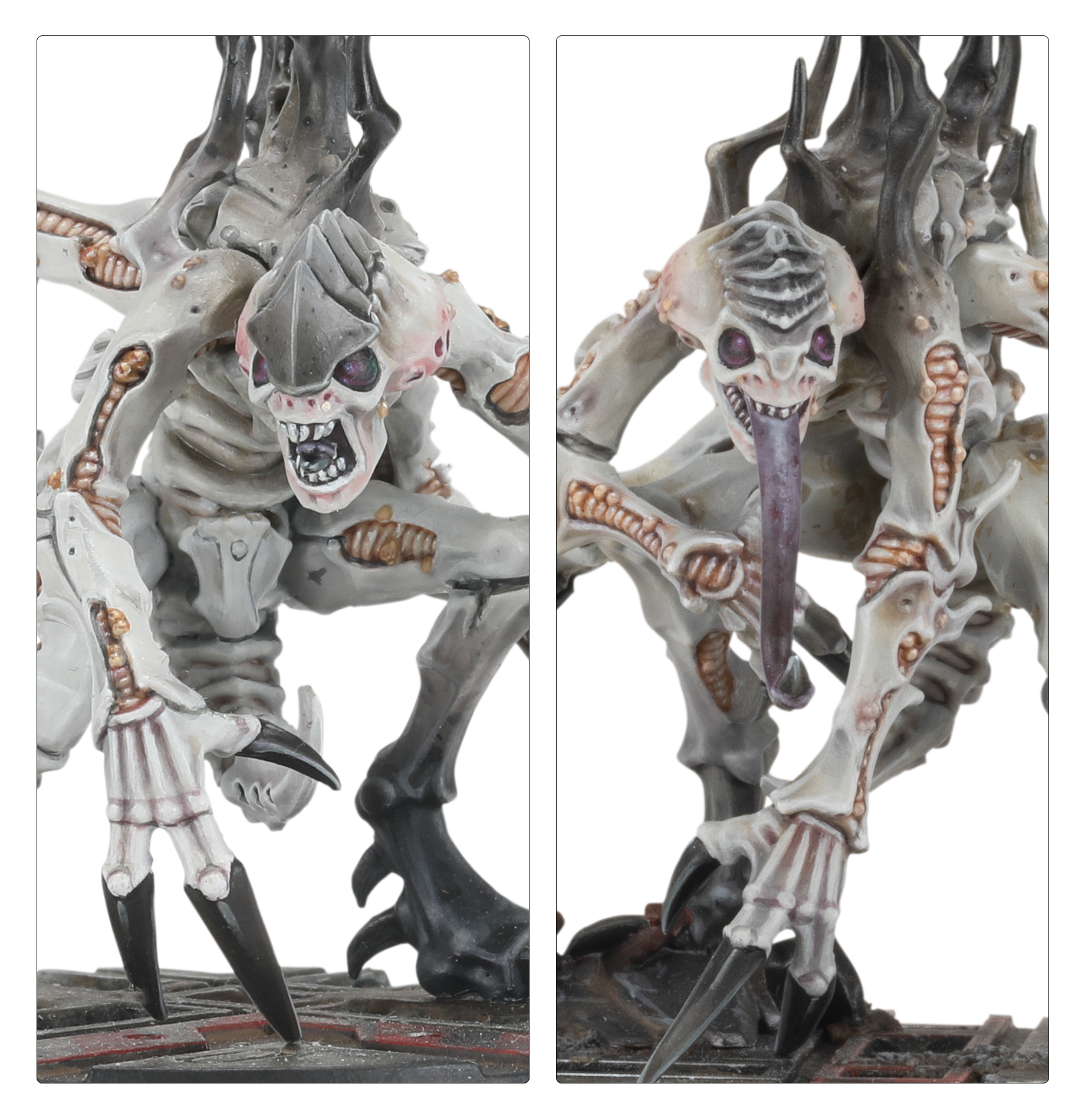 Ukážka namalovanej miniatúry Malstrain Genestealer