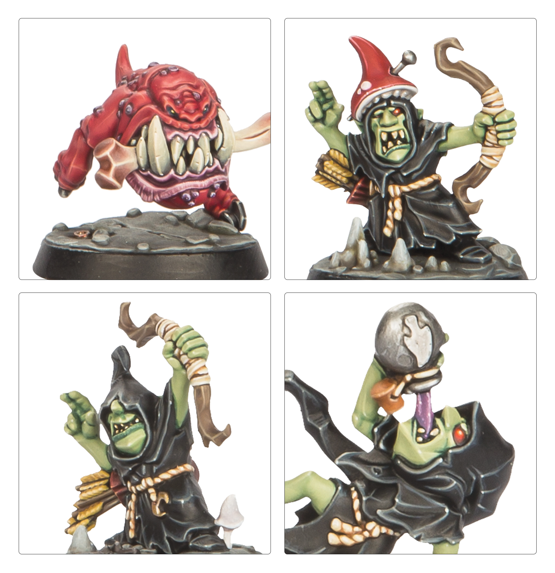 Gloomspite Gitz and Ogor Mawtribes warriors
