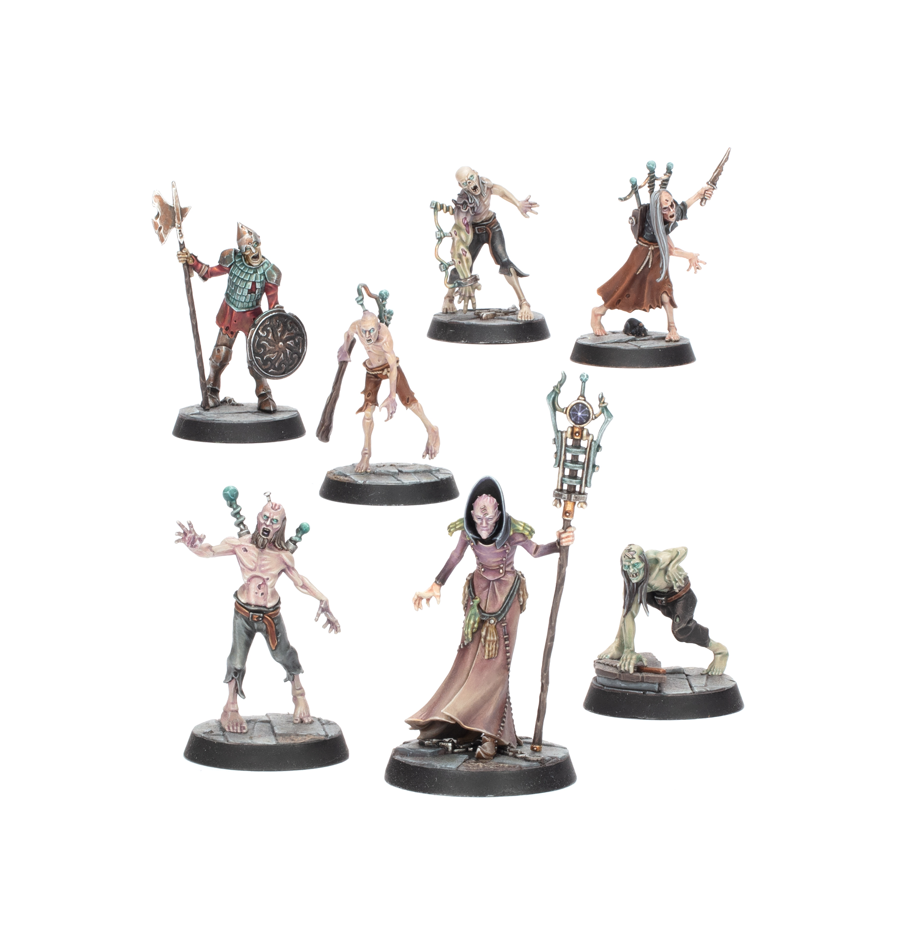Close-up of Morbid Minions miniatures