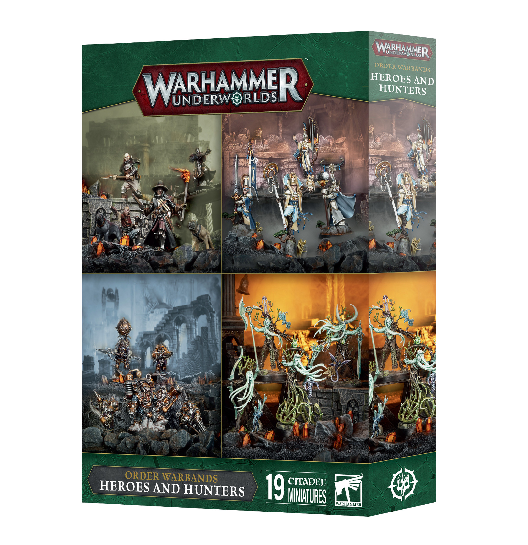 Action shot of the warbands in a game scenario