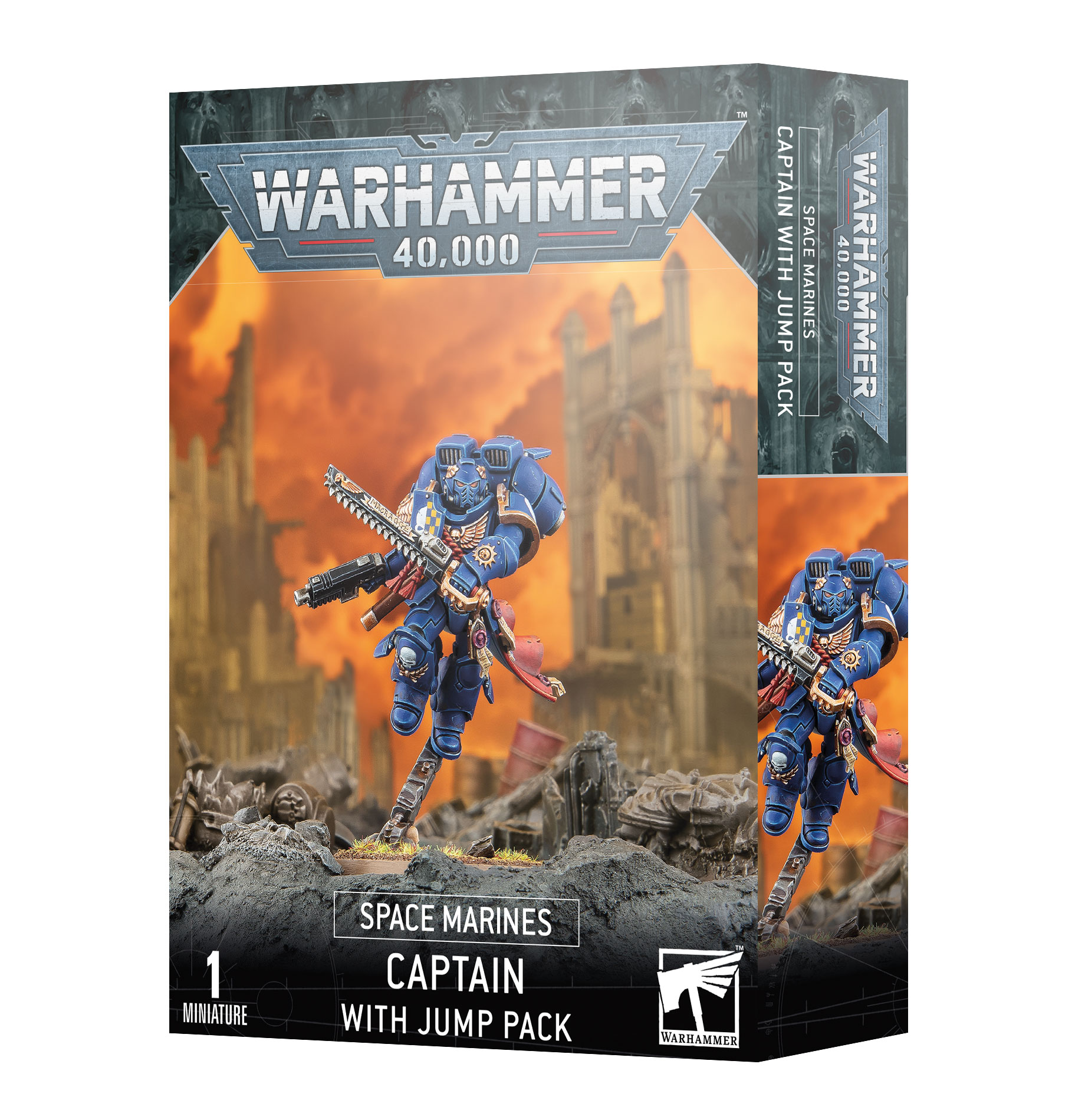 Space Marines Captain on battlefield
