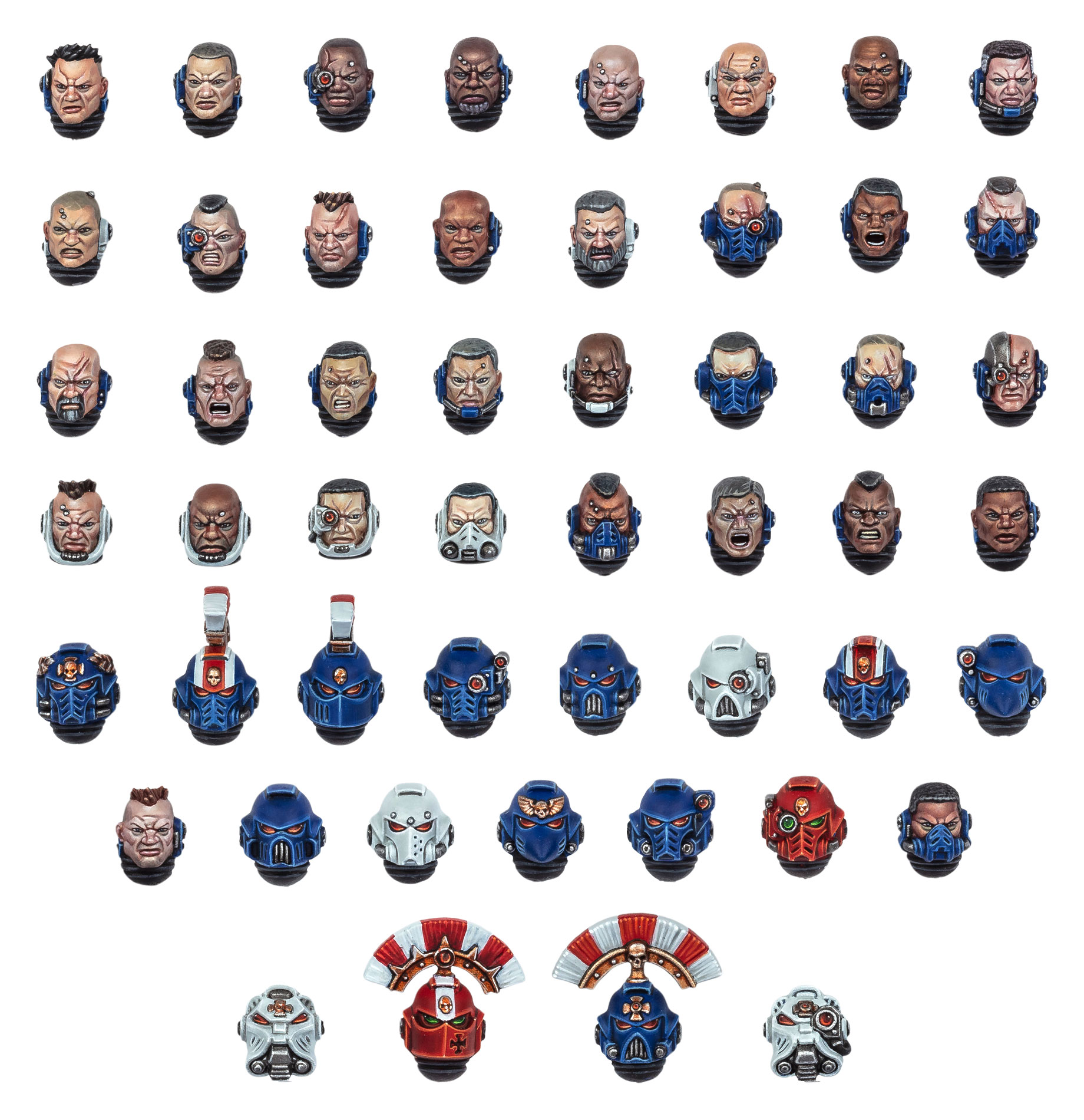Warhammer 40K: Space Marines - Space Marine Heads box art