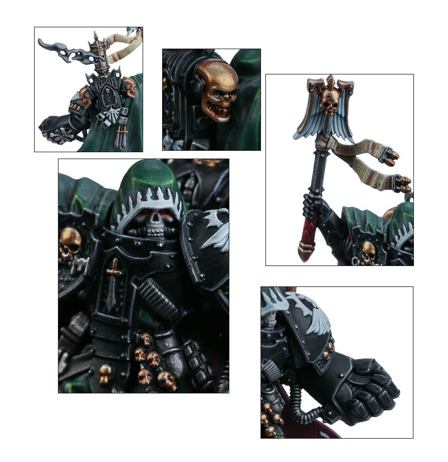 Painted Dark Angels Interrogator-Chaplain miniature