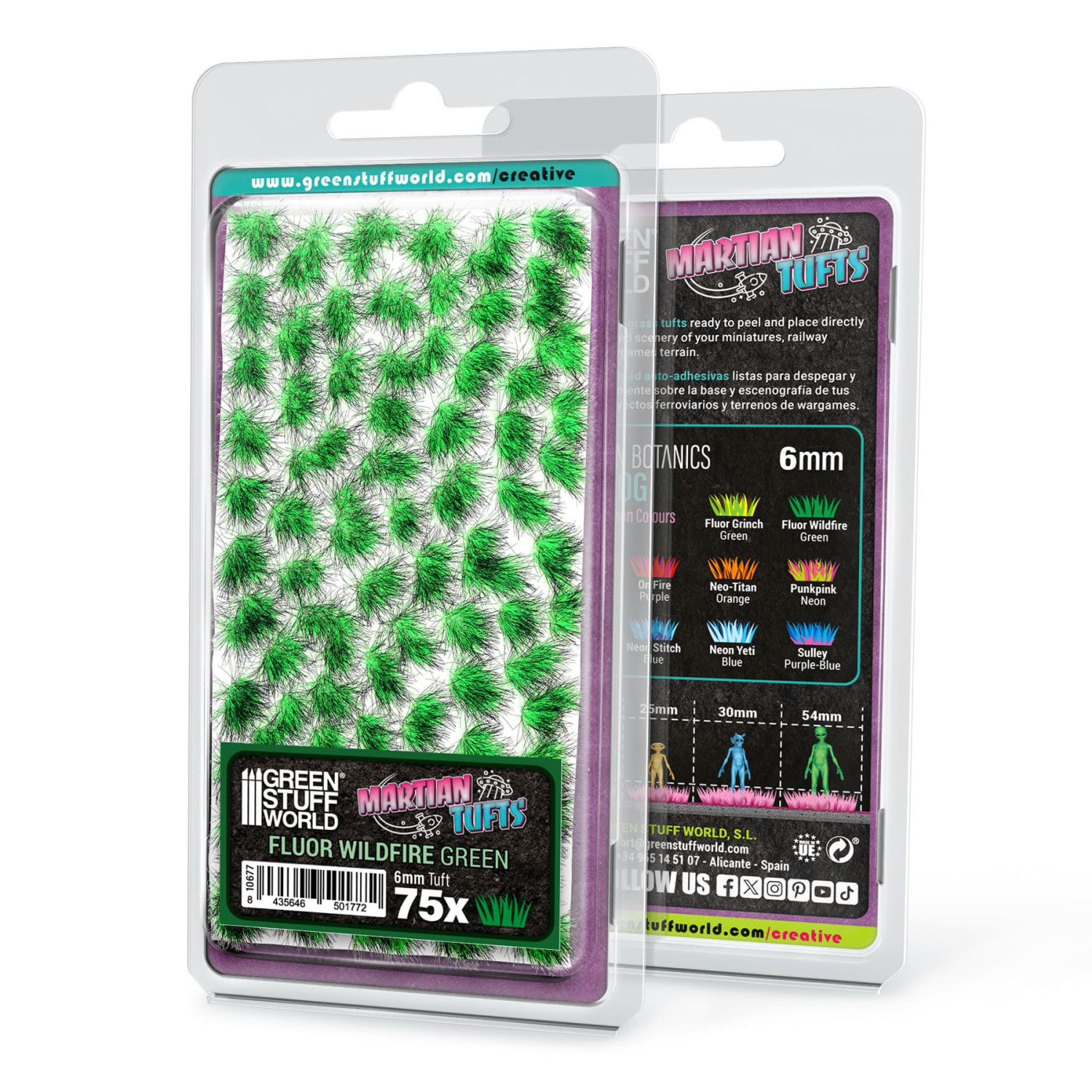 Martian Fluor Tufts - FLUOR WILDFIRE GREEN