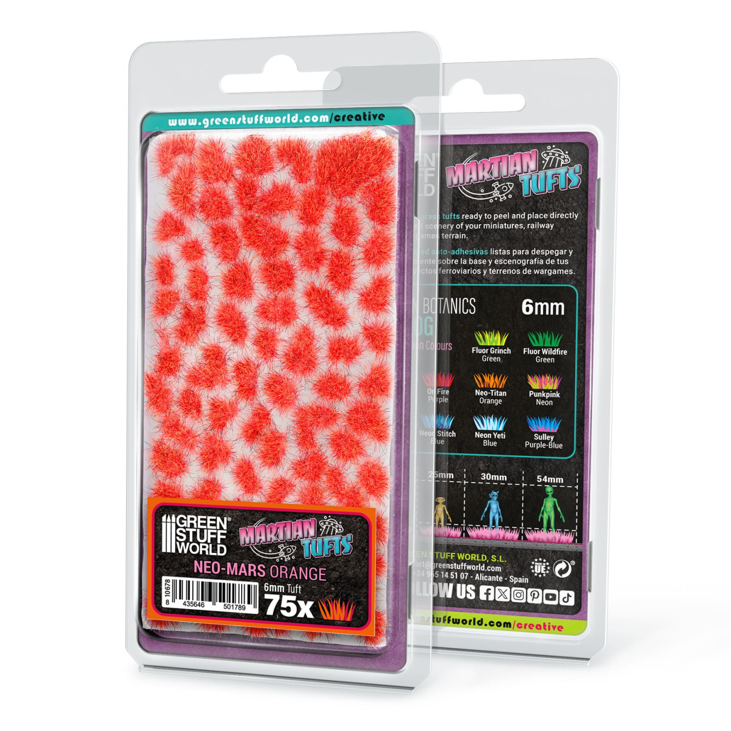 Martian Fluor Tufts - NEO-MARS ORANGE