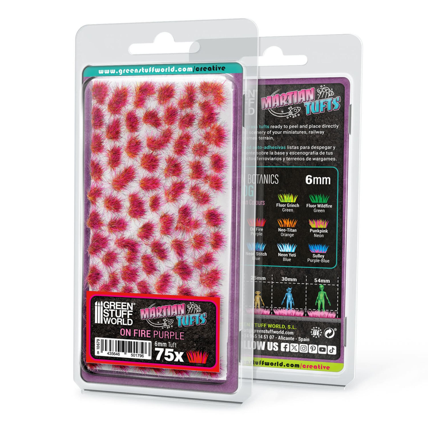 Martian Fluor Tufts - ON FIRE PURPLE