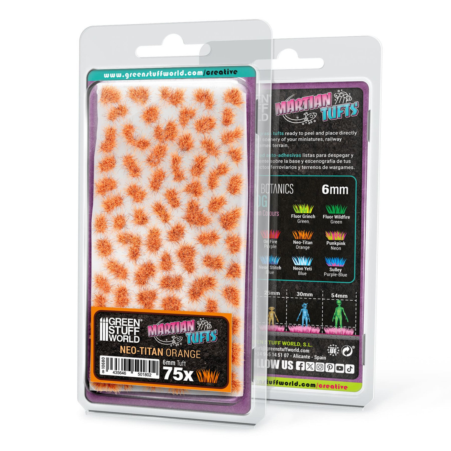 Martian Fluor Tufts - NEO-TITAN ORANGE