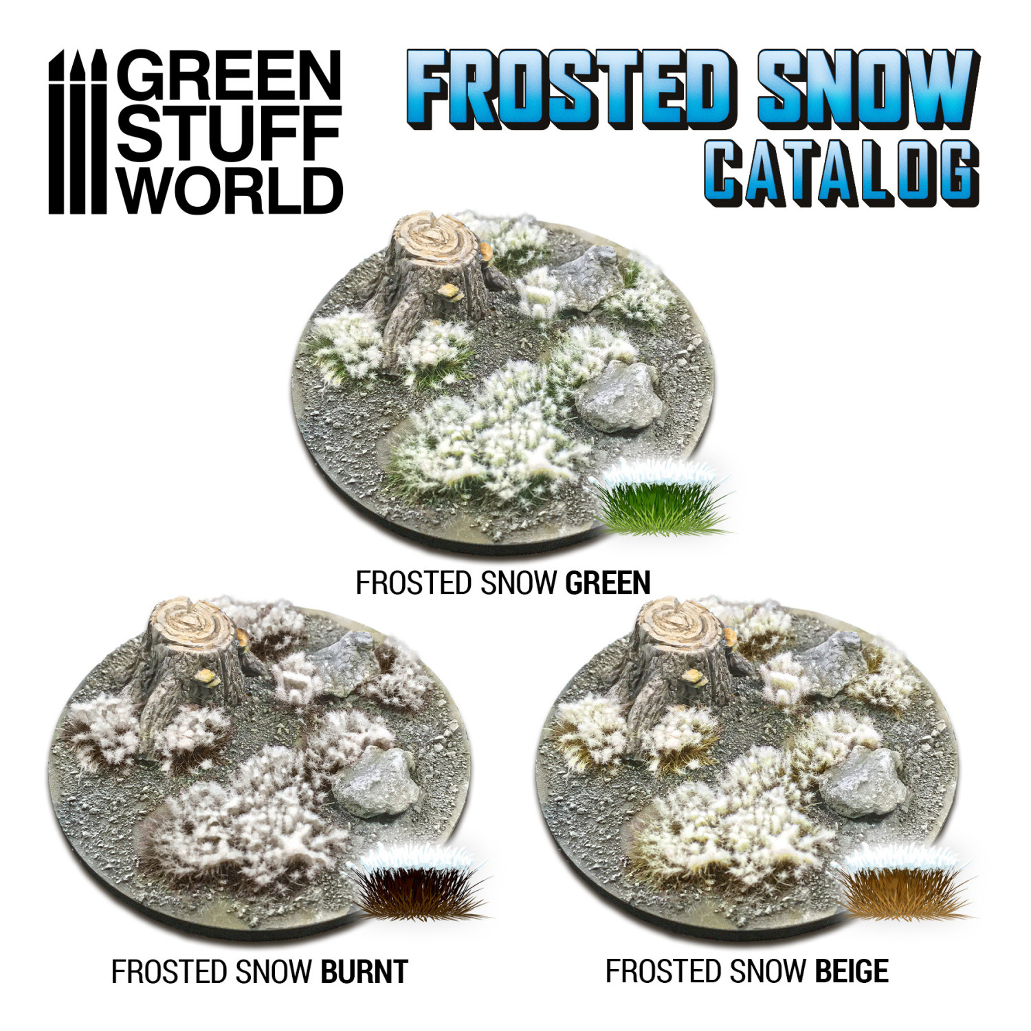 Shrubs TUFTS - 6mm FROSTED SNOW - GREEN