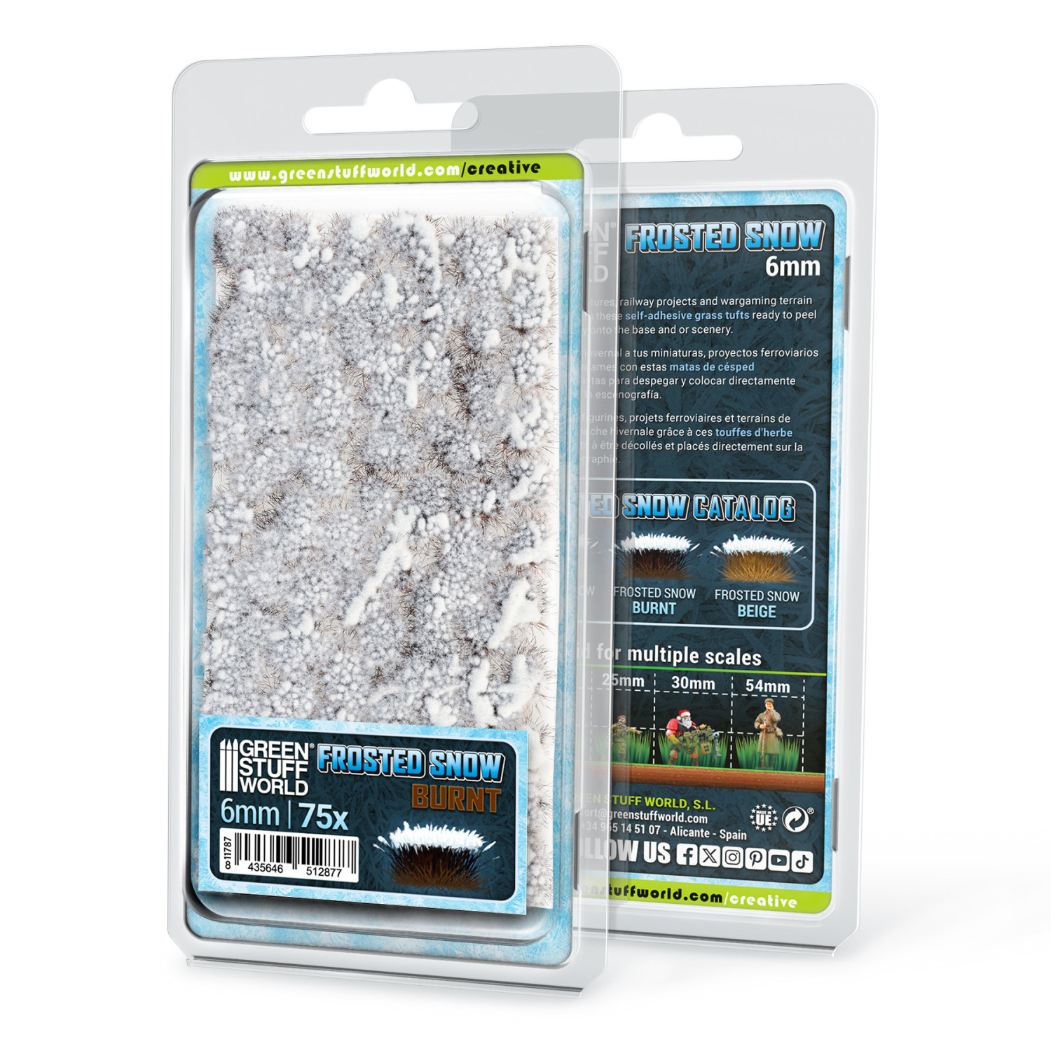 Shrubs TUFTS - 6mm FROSTED SNOW - BURNT
