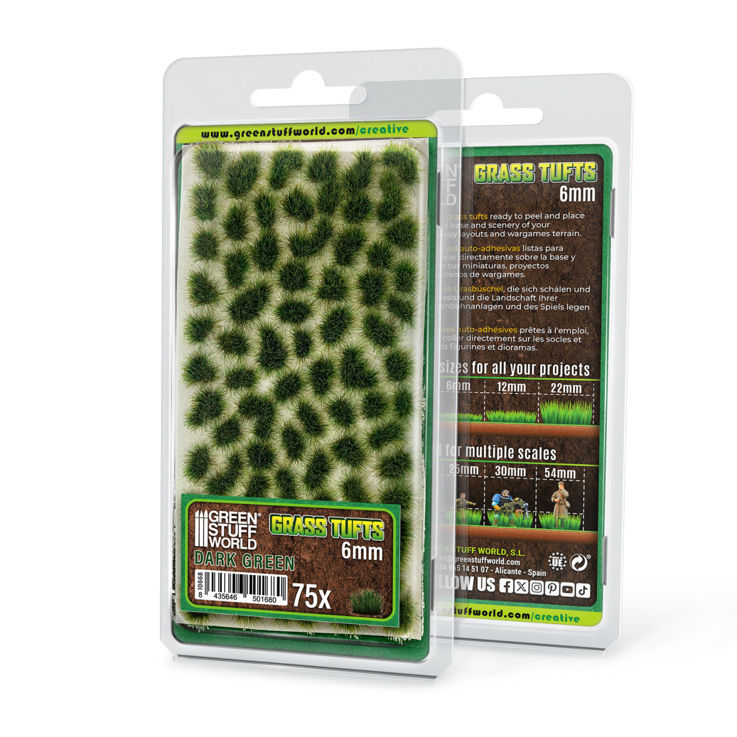 Static Grass Tufts 6 mm - Dark Green