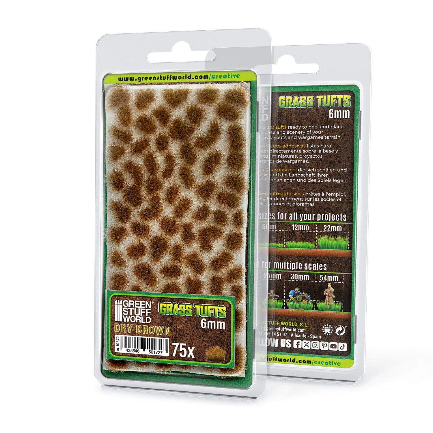Static Grass Tufts 6 mm - Dry Brown