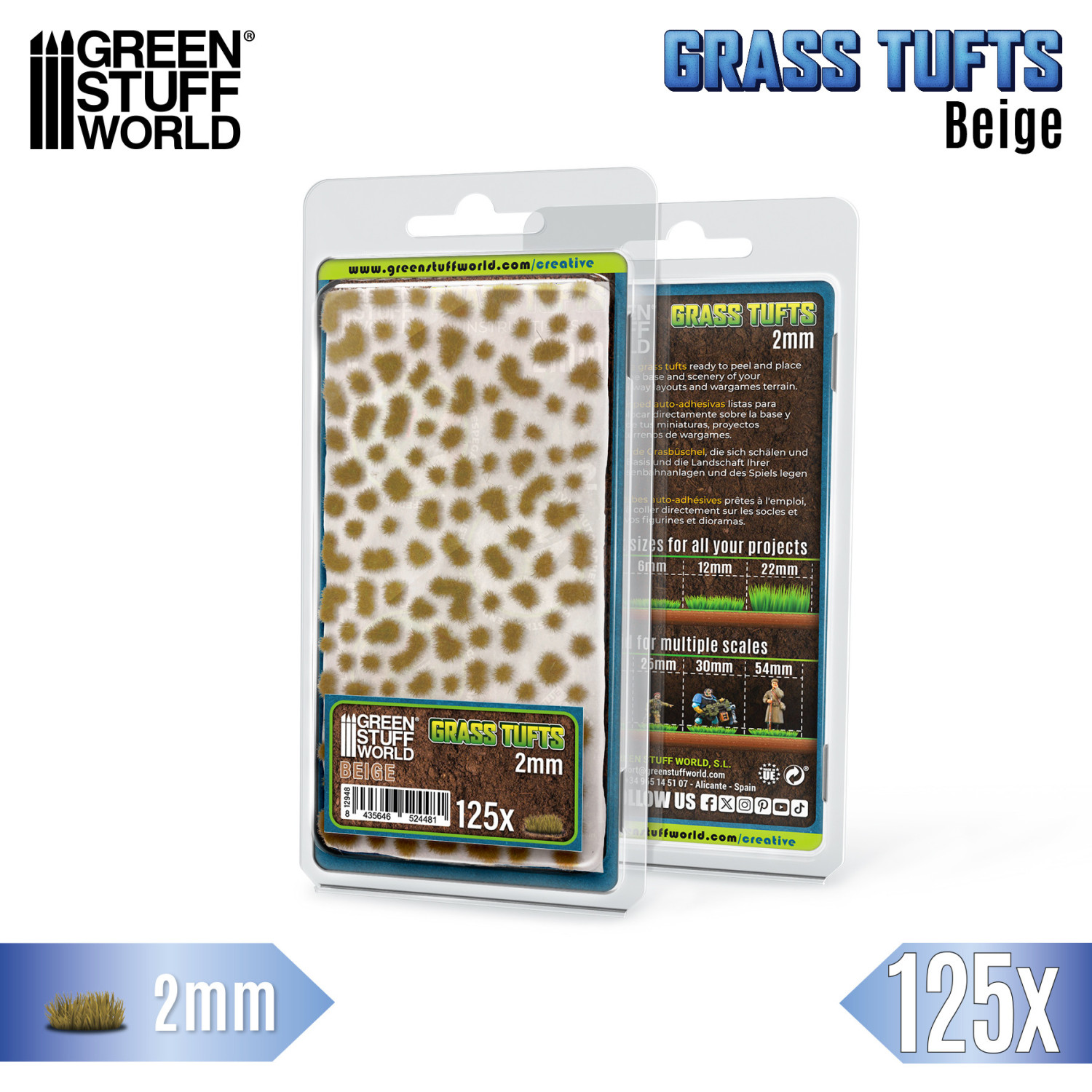 Static Grass Tufts 2 mm - Beige