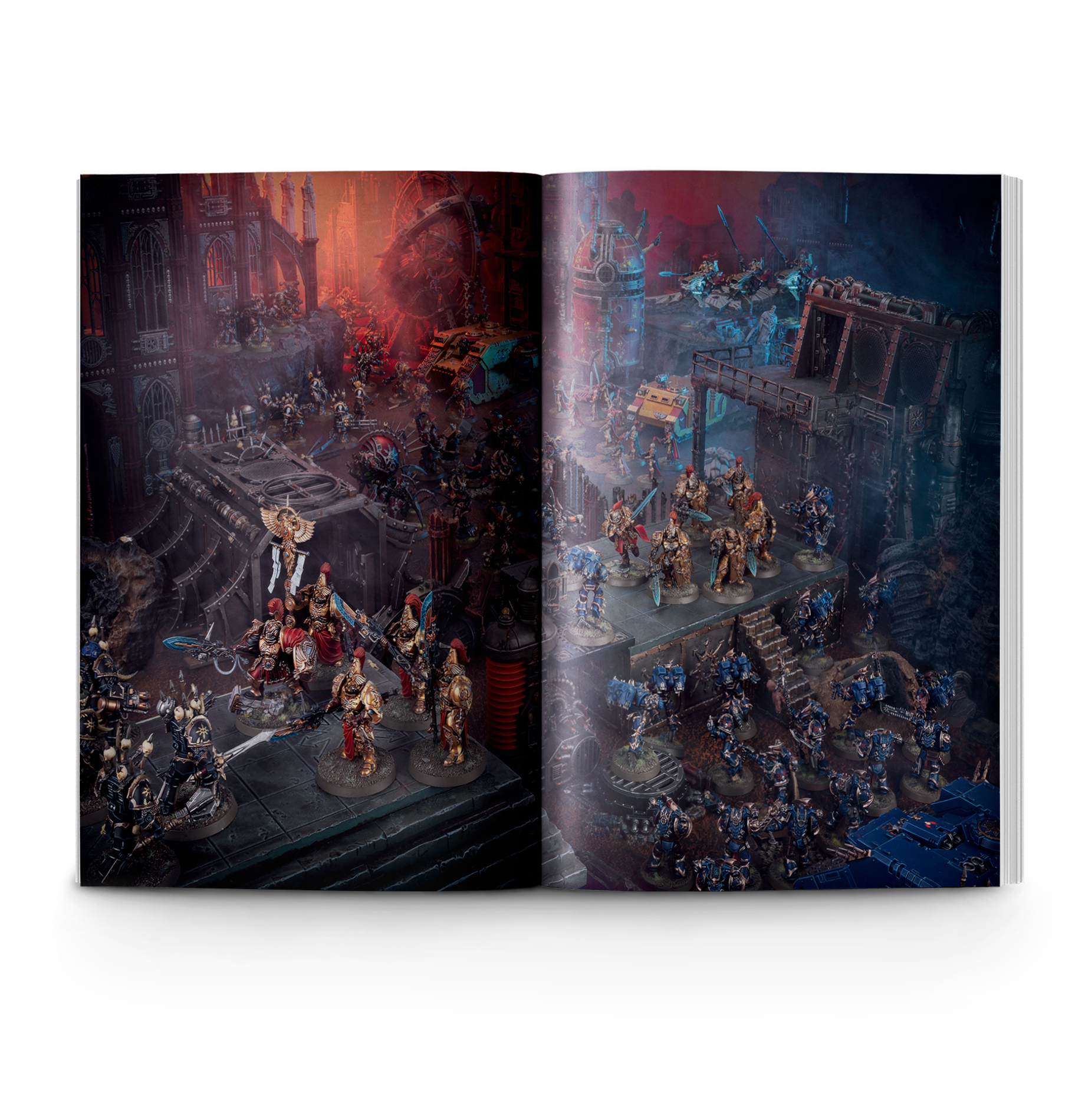 Ukážka vnútorných strán s pravidlami a ilustráciami Codex: Adeptus Custodes