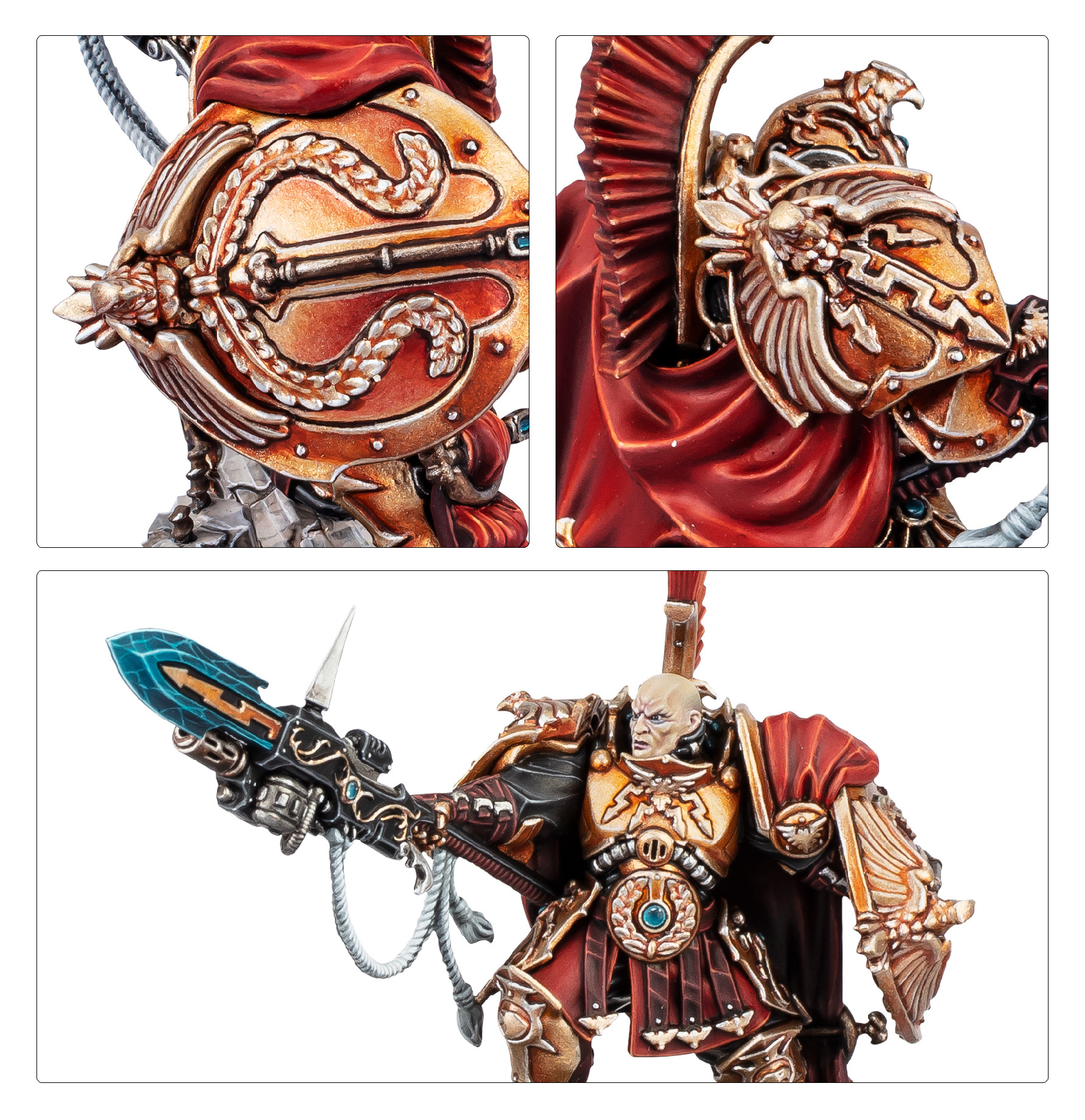 Back view of Shield-Captain showing cloak details