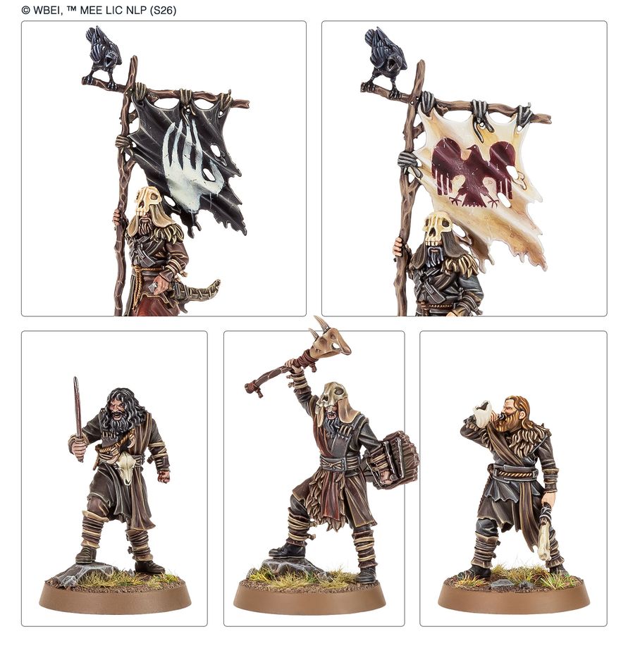 Close-up of the Hill Tribesmen Commanders miniatures.