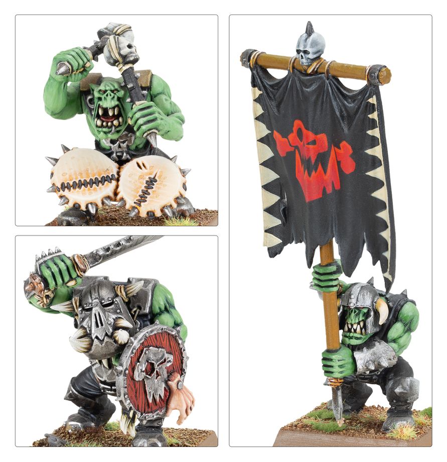 Sestavený pluk Orc Boyz se standartou