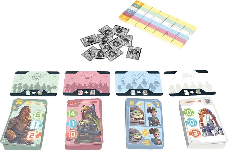 Detail of game cards with Star Wars characters