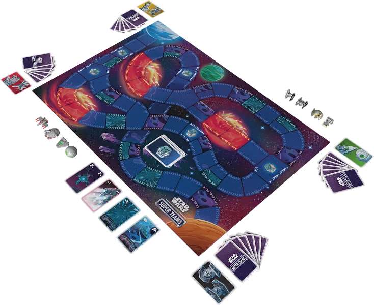 Detail of game cards featuring Star Wars characters
