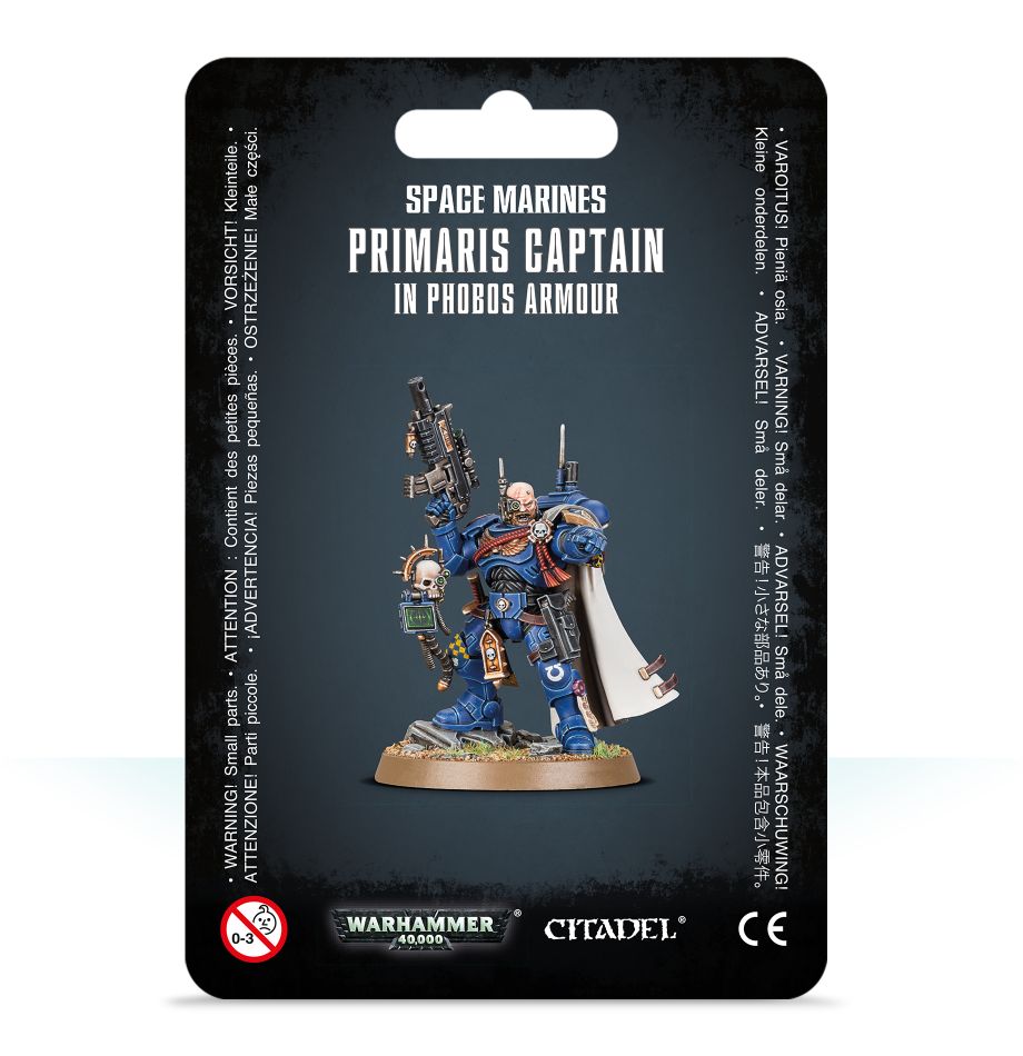 Primaris Captain in Phobos Armour from a plastic kit