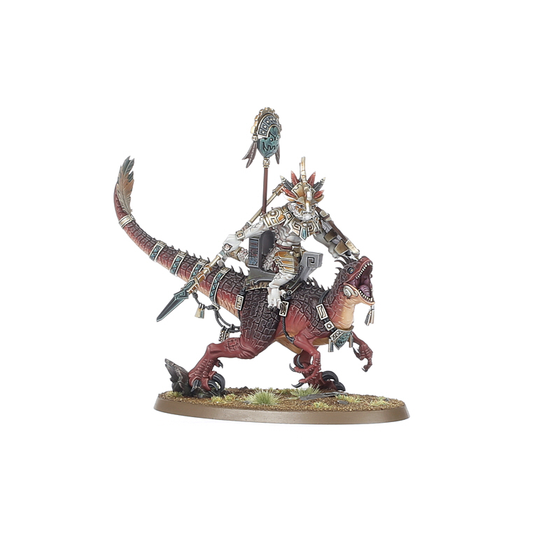 Saurus Scar-Veteran on Aggradon miniature front view