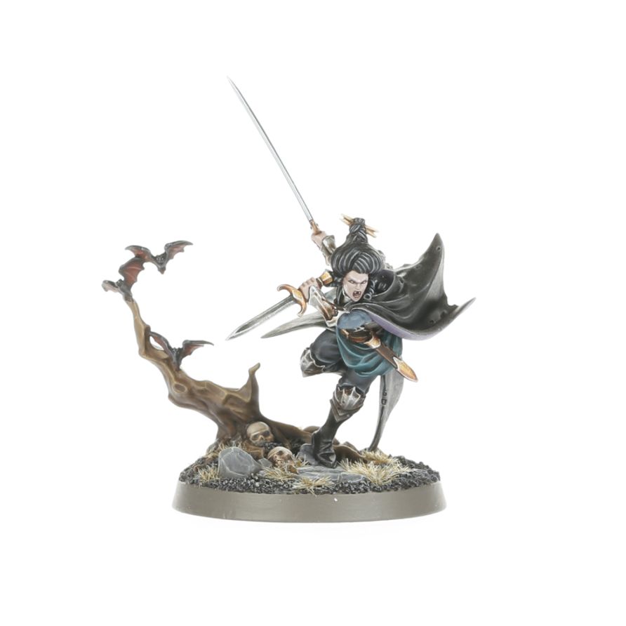 Close-up view of the miniatures