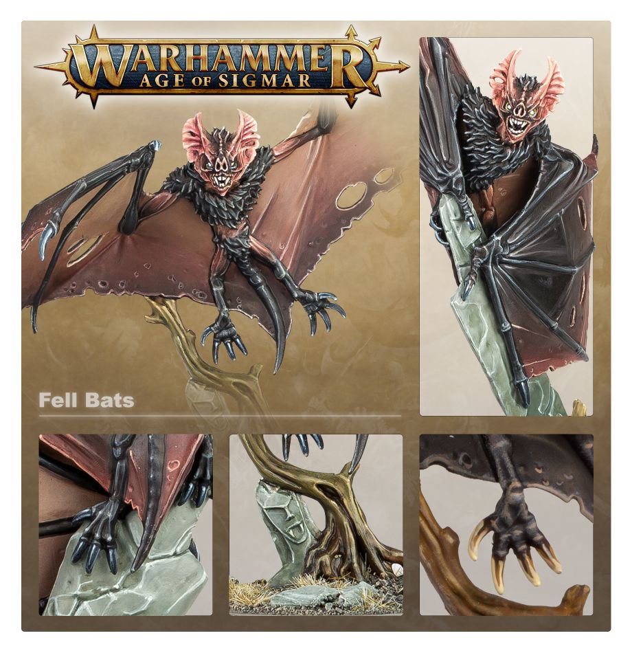 Age of Sigmar: Soulblight Gravelords - Fell Bats - zostavené modely