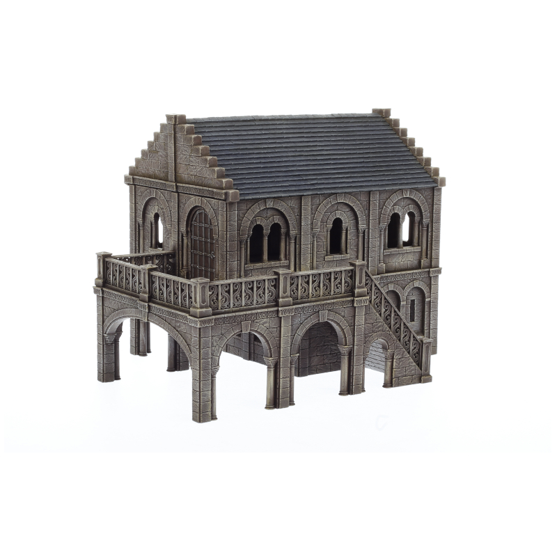 Pohľad na detailné architektonické prvky gondorského panstva