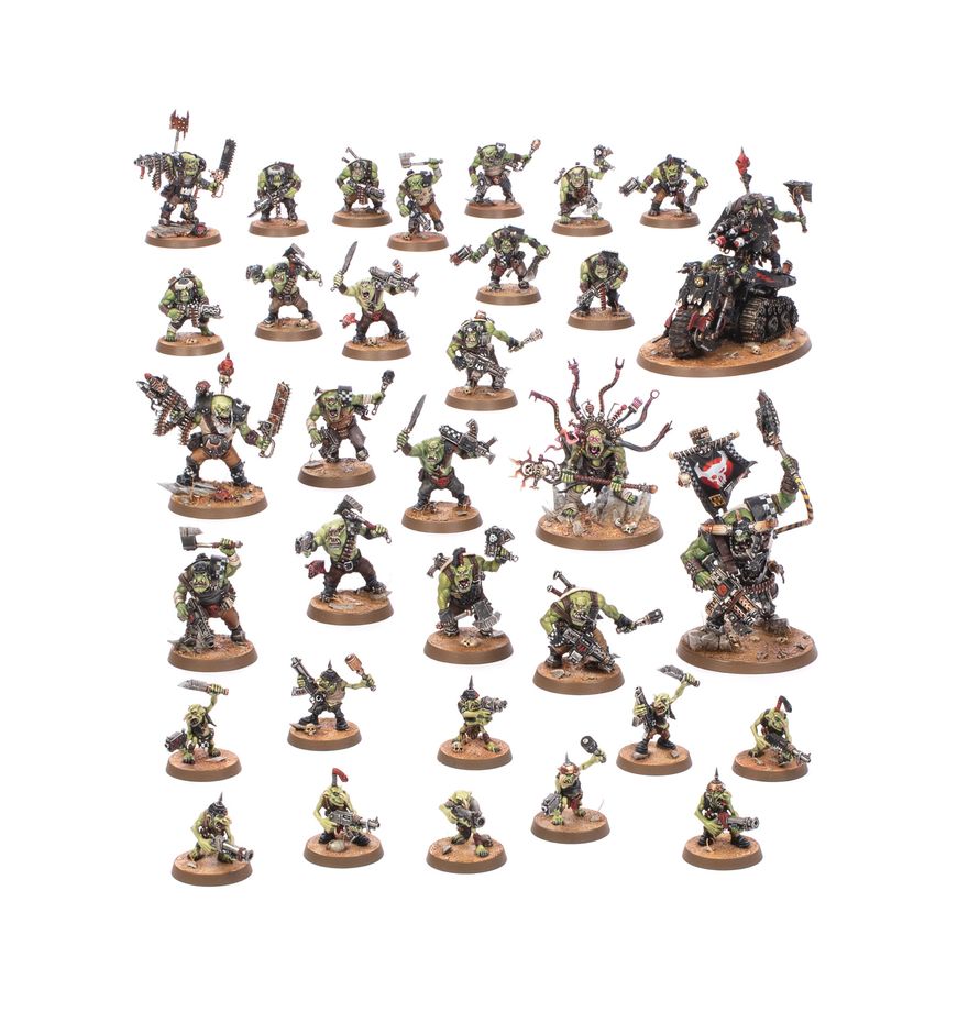 Ork Warboss vedoucí své jednotky
