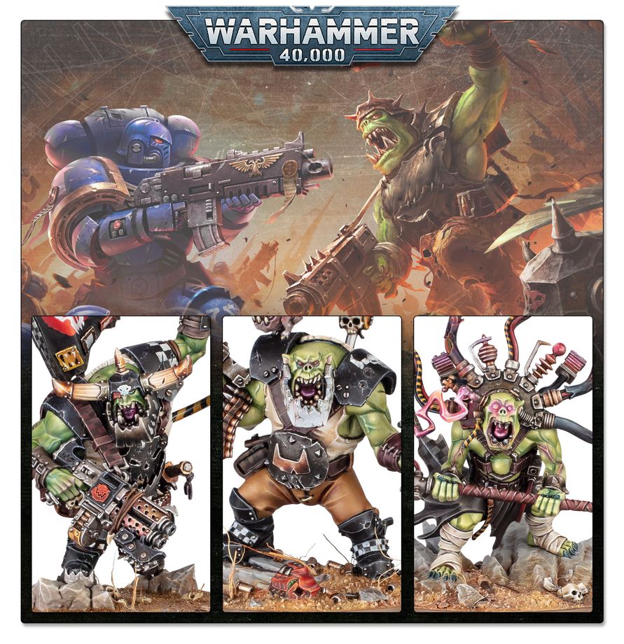 Warboss, Weirdboy and Wartrakk from the Getting Started With Orks set