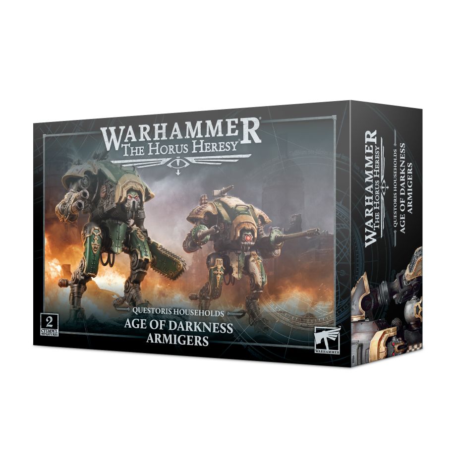 Detaily modelov Armiger Knight zo sady Age of Darkness - Armigers