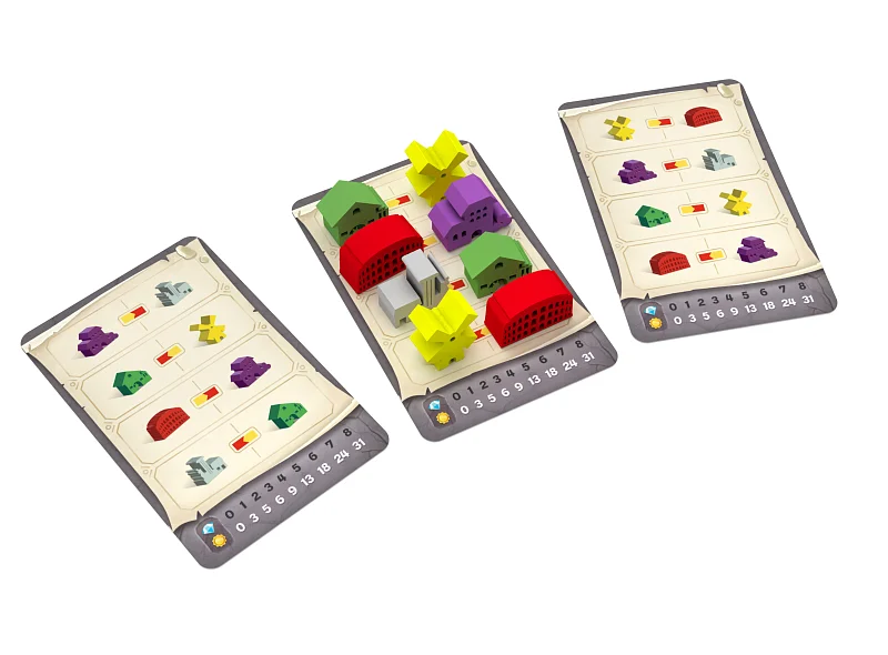 Detail of game components and figures