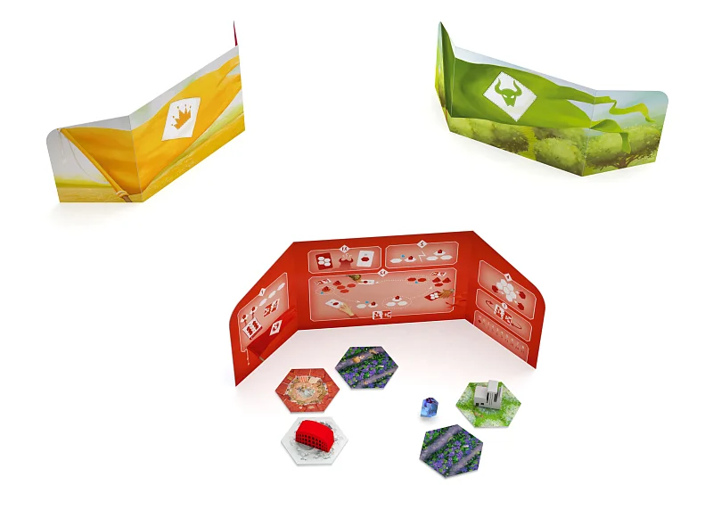 Detail of cards and game tokens