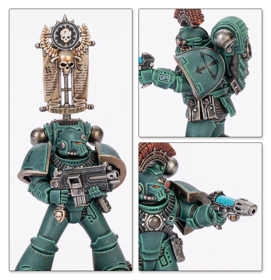 Painted tactical marine close-up