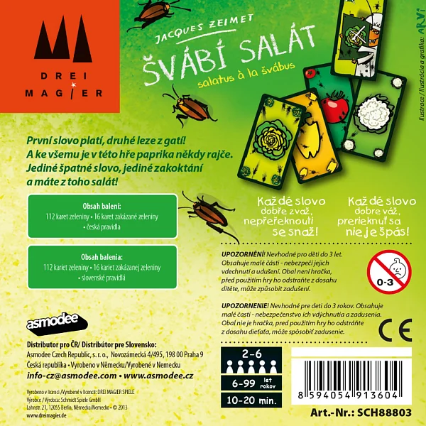 Švábí salát card game box