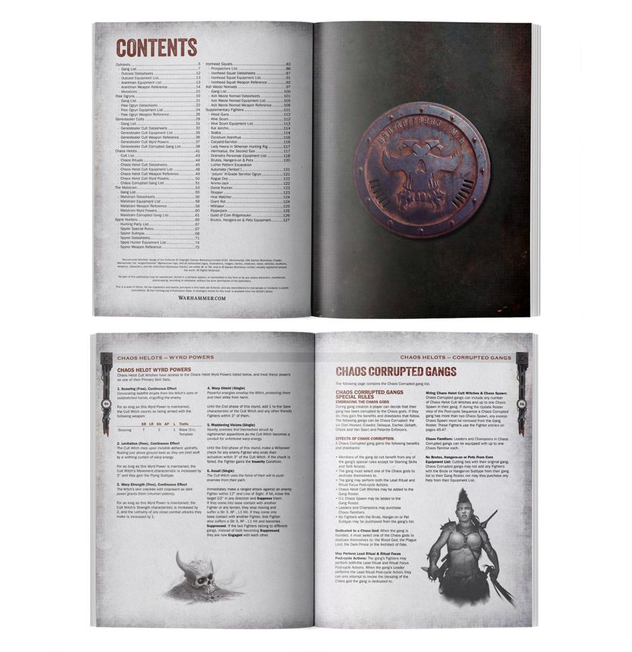 Necromunda Gangs of the Outlands book preview