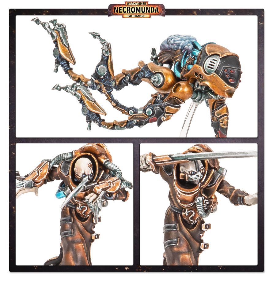 Close-up of Delaque weapons