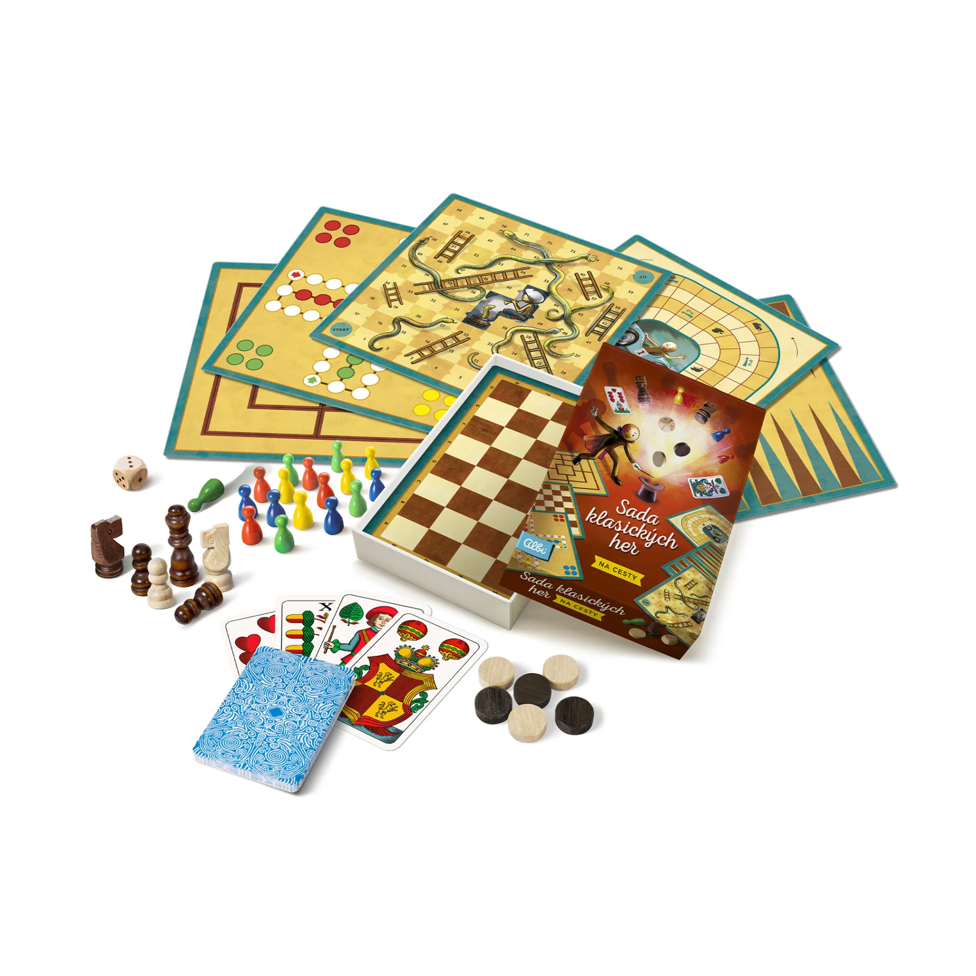 Detail of travel game packaging