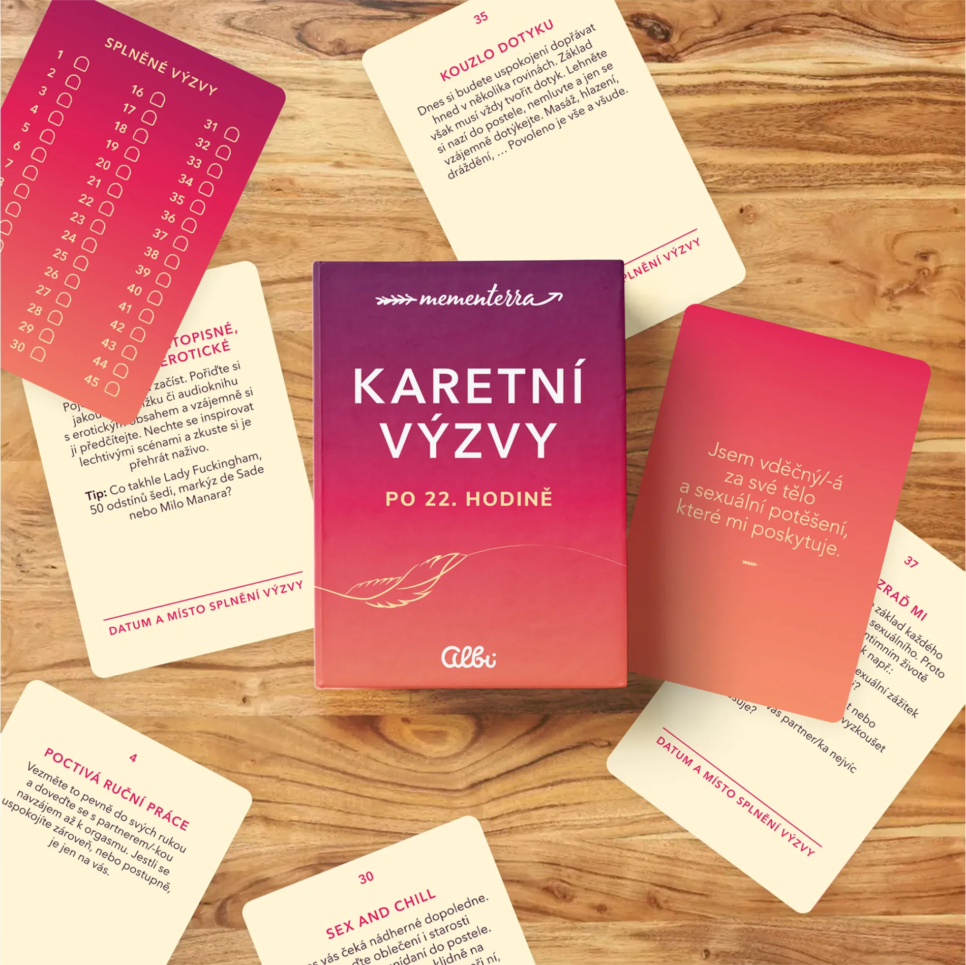 Detail of cards from Karetní výzvy - Po 22. hodině