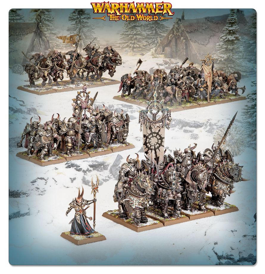 Overall view of the Warriors of Chaos army set
