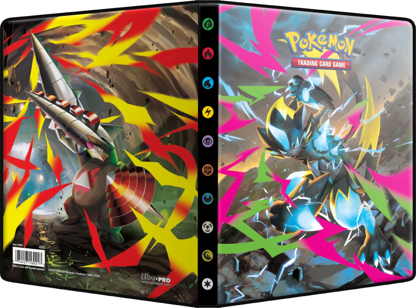 Binder filled with Pokémon cards