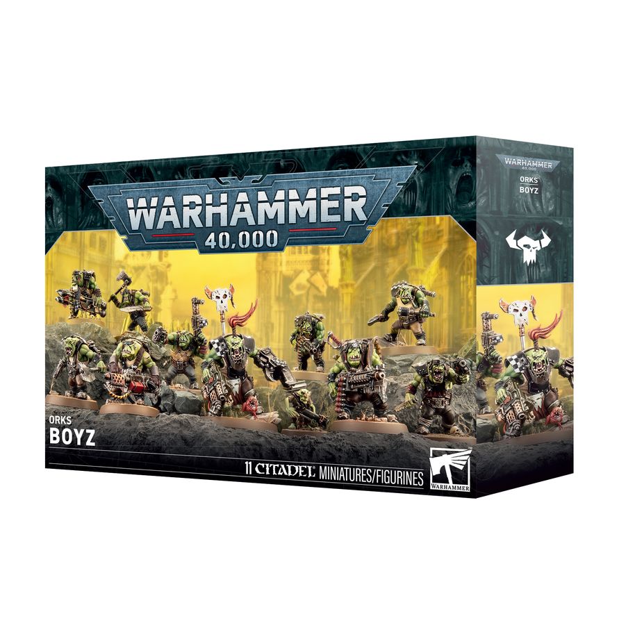 Weapon options and assembly choices for Orks Boyz