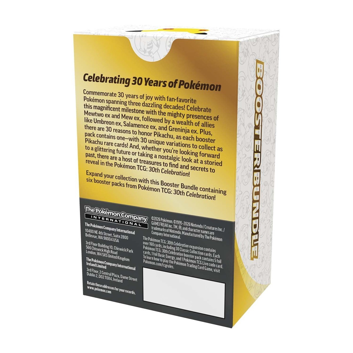 Booster Bundle 30th Celebration package contents