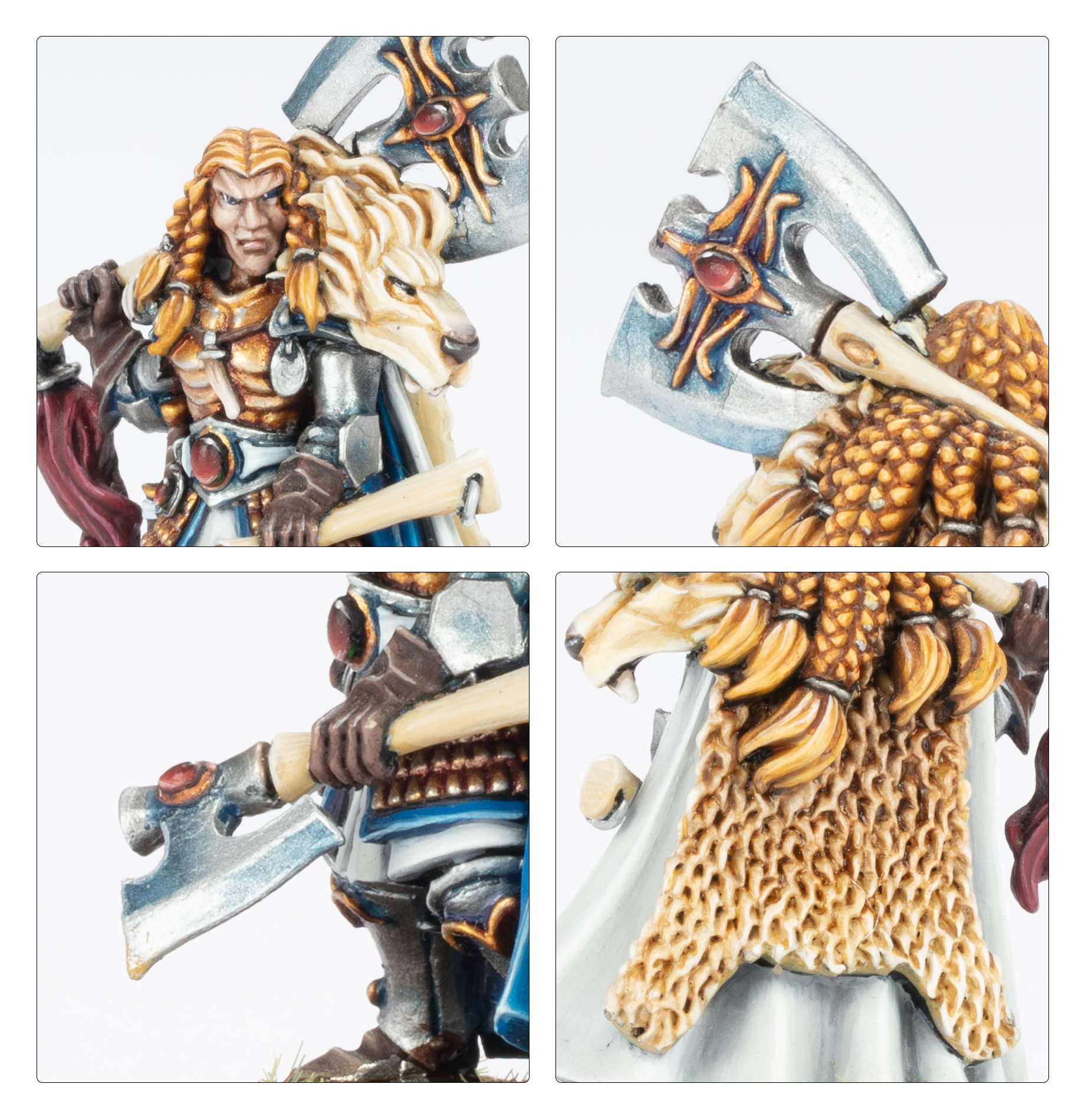 Pohled na detailně zpracovaný pryskyřičný model Korhil Lionmane