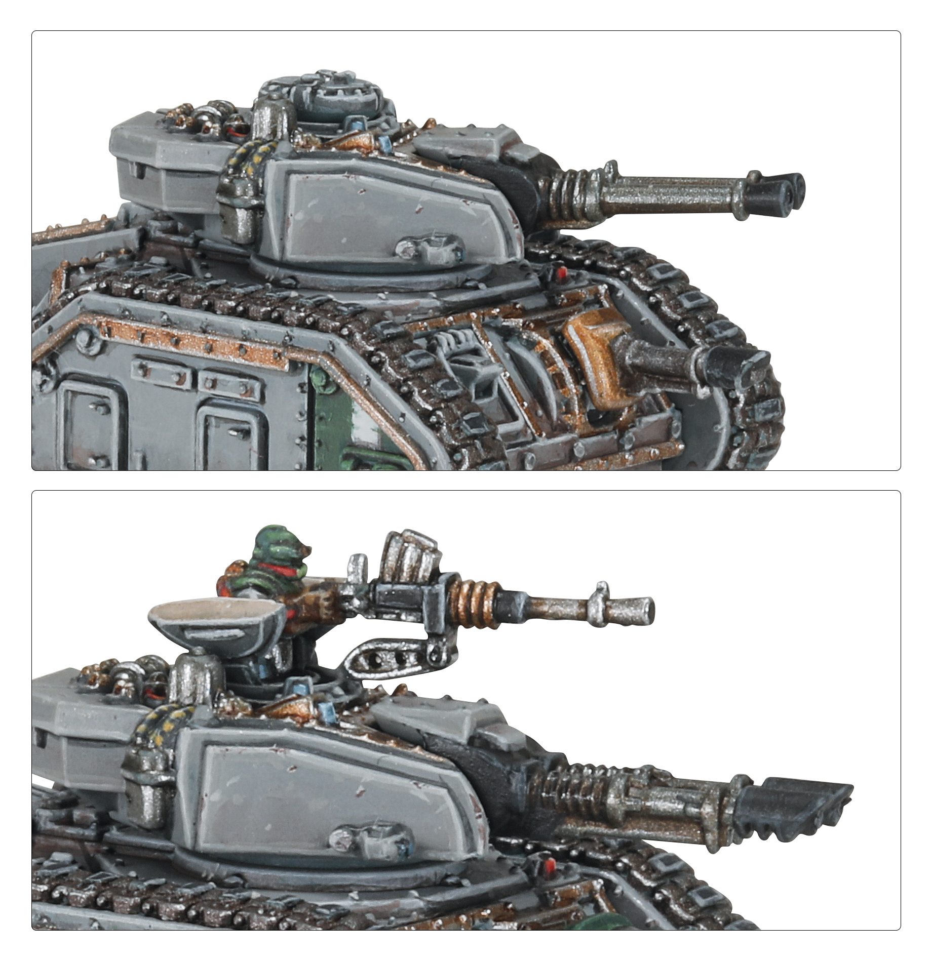 The Horus Heresy: Legions Imperialis: Leman Russ Exterminator and Annihilator Squadron – general view of the models