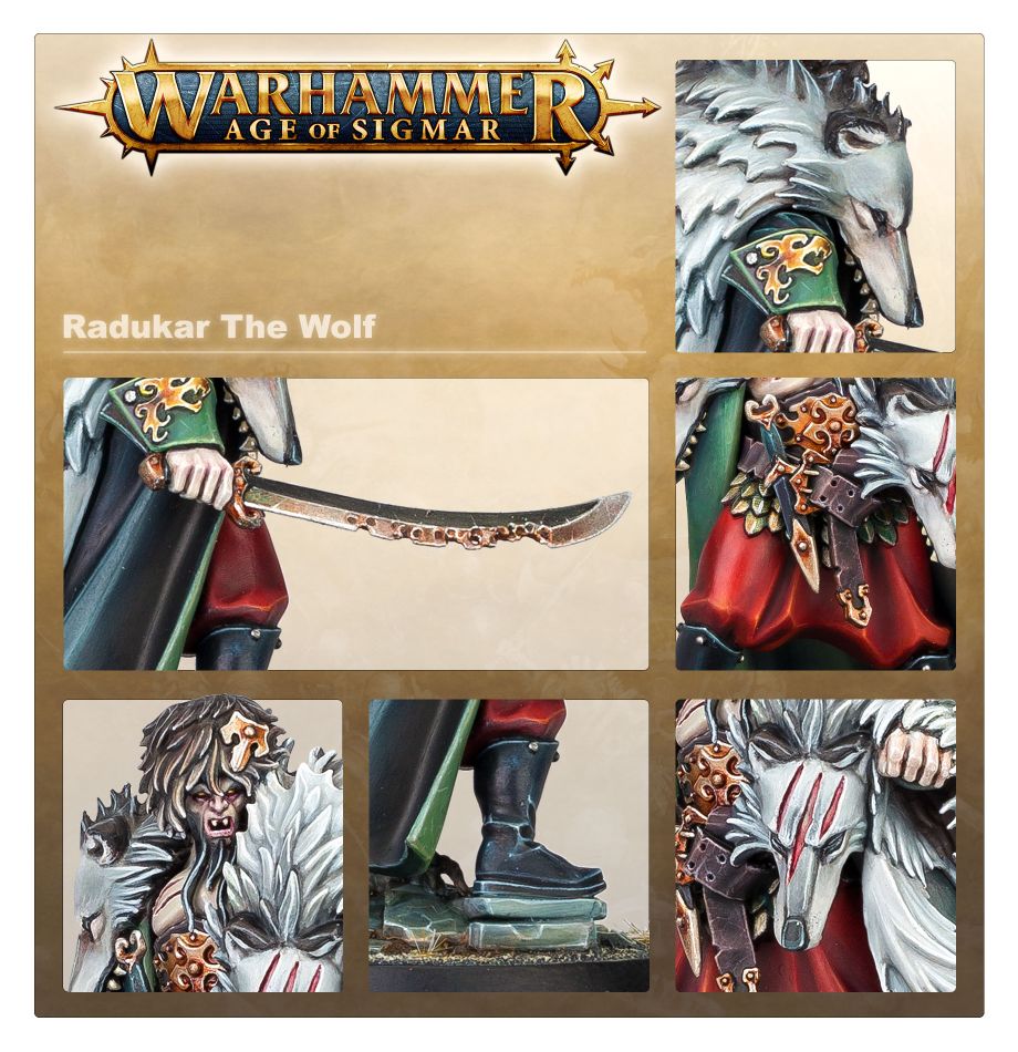 Age of Sigmar: Radukar the Wolf detailný pohľad na miniatúru